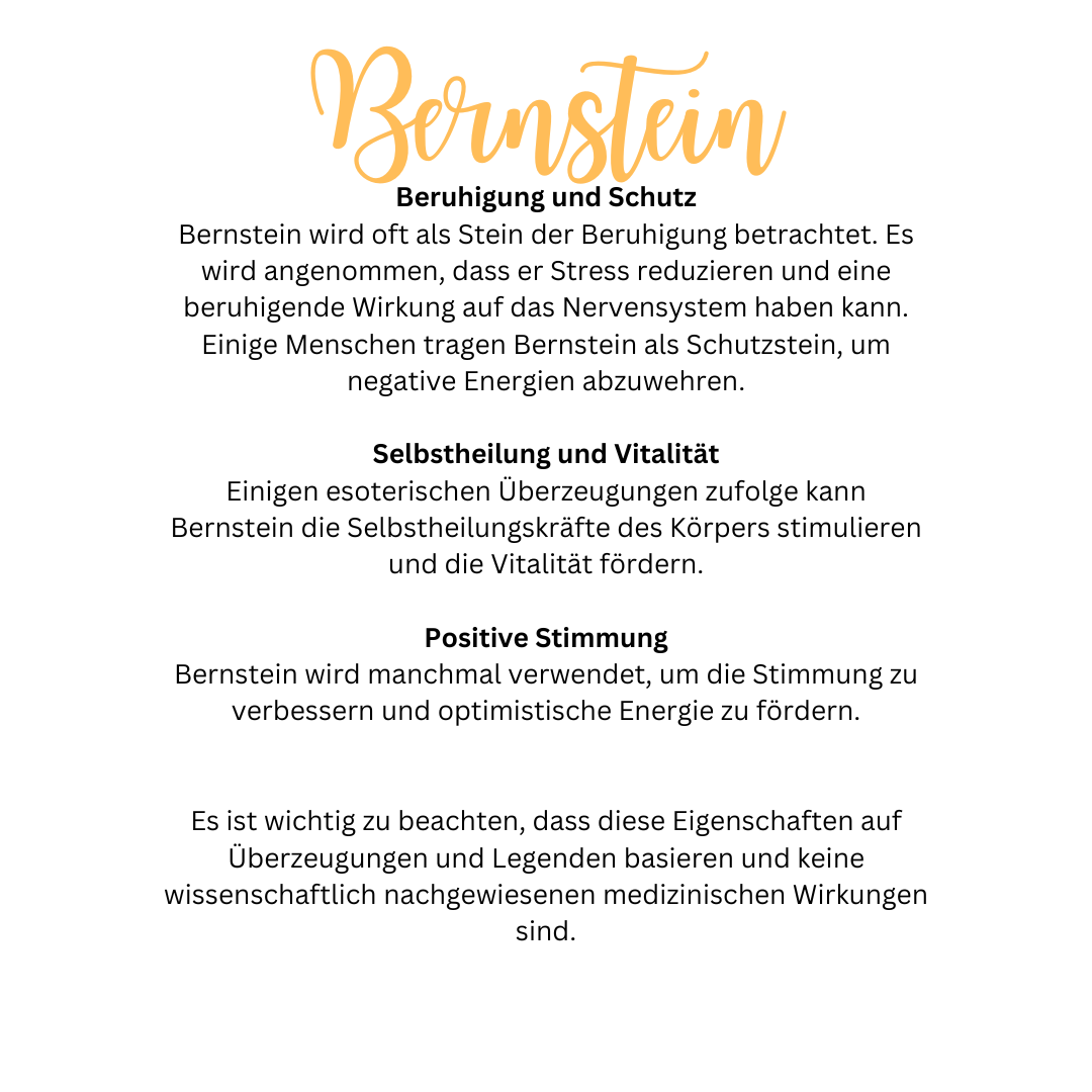Bernsteinkette mit buntem Achat