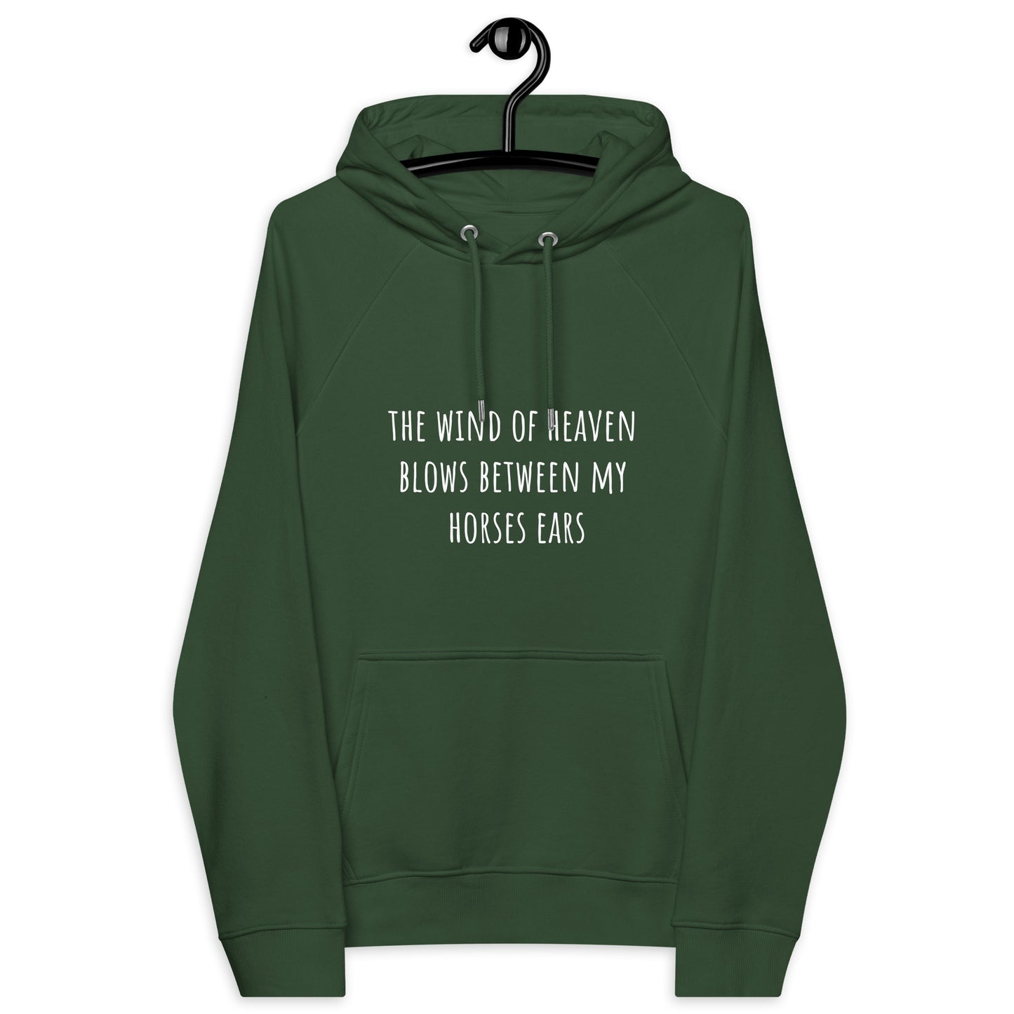 "THE WIND OF HEAVEN BLOWS BETWEEN MY HORSES EARS" Hoodie für Cowgirls